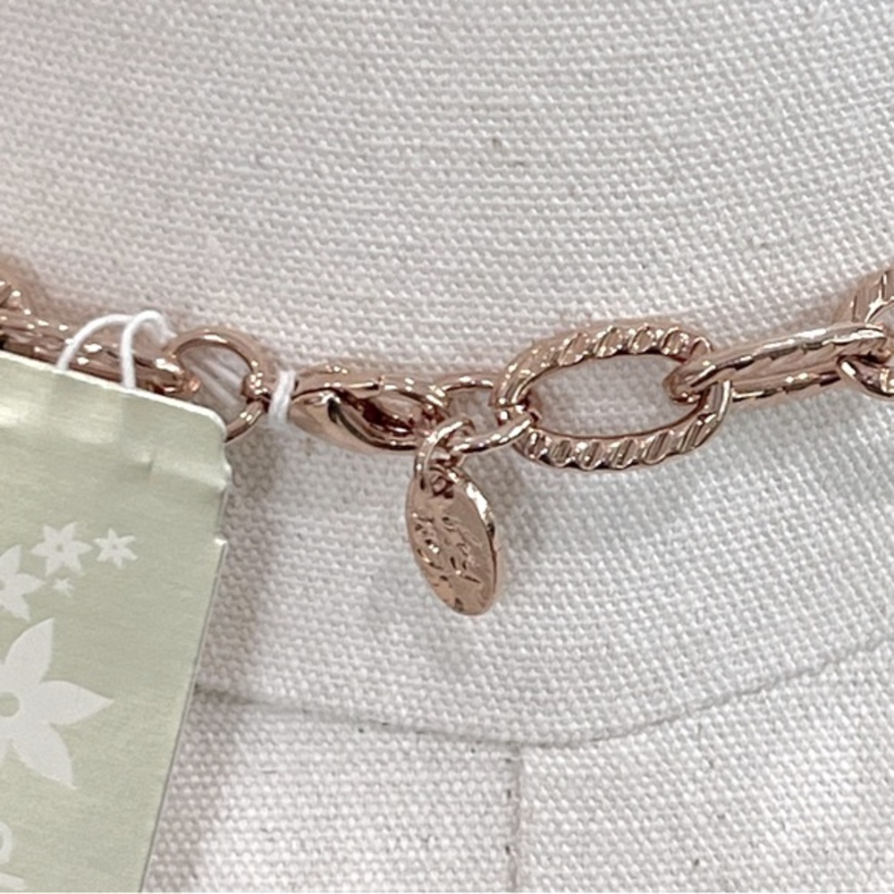 NWT Sheila Fajl Oversized Agate Pendant Necklace w/ Rose Gold-Tone Chain - Picture 10 of 10